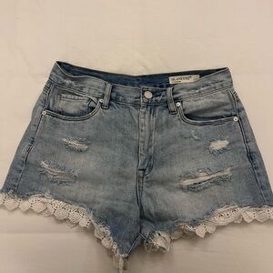 BlankNYC Jean shorts with lace trim